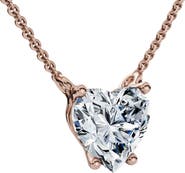 Bliss Diamond 1Ct Heart Shape Diamond Solitaire Diamond Pendant 14k Gold Necklace Lab Grown
