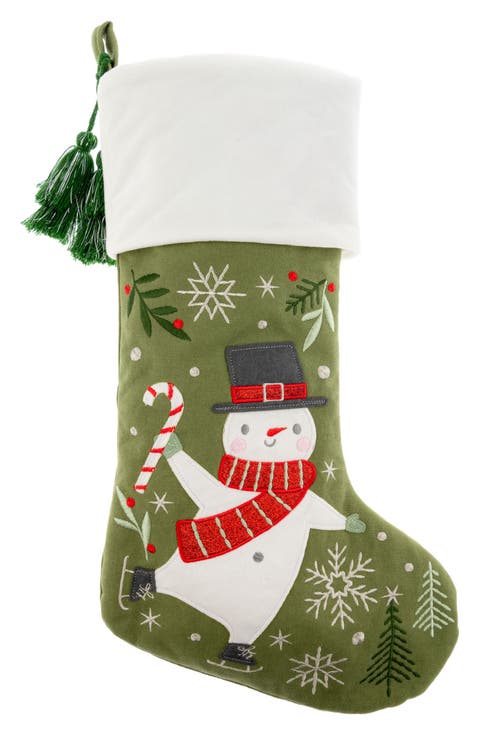 Embroidered Holiday Stocking