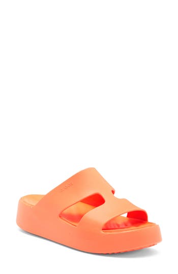 Crocs Getaway Platform H-strap Sandales Femmes Sunkissed 38 In Sunkissed