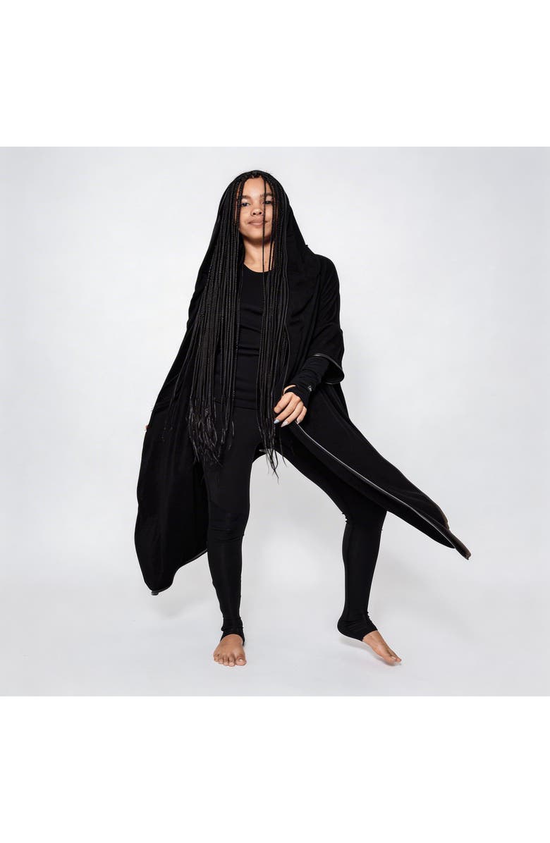 LAS Loungewear Com-pressi-on Me World Wrap, Alternate, color, Black