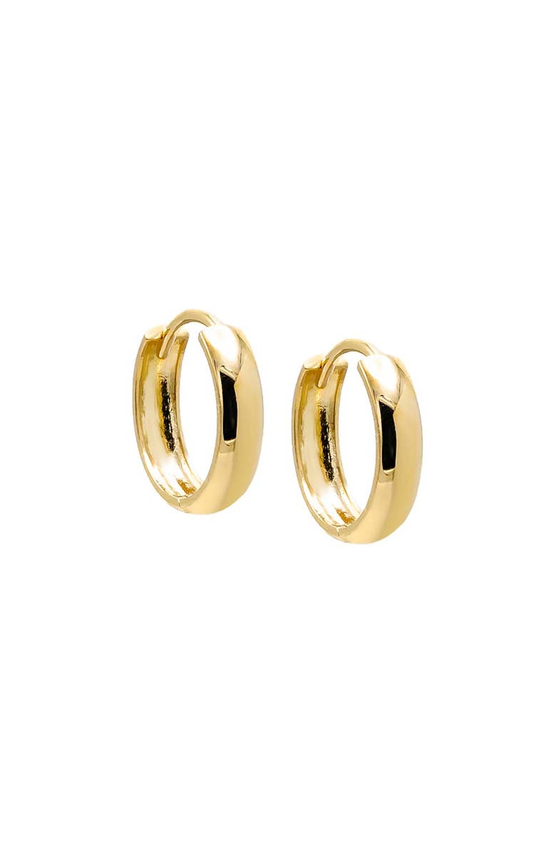 BY ADINA EDEN Solid Wide Rounded Huggie Earring 14K, Main, color, 