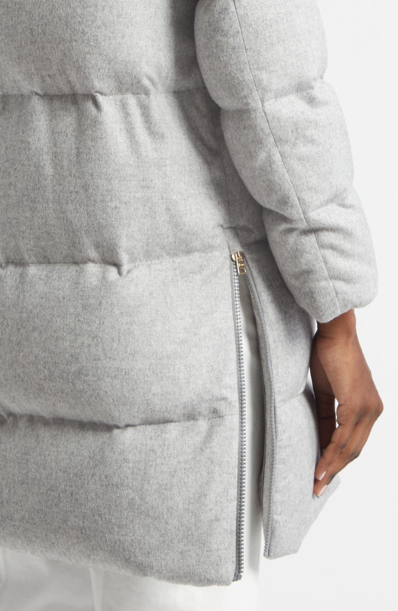 Herno Silk & Cashmere Down Puffer Coat, Alternate, color, Grigio Perla