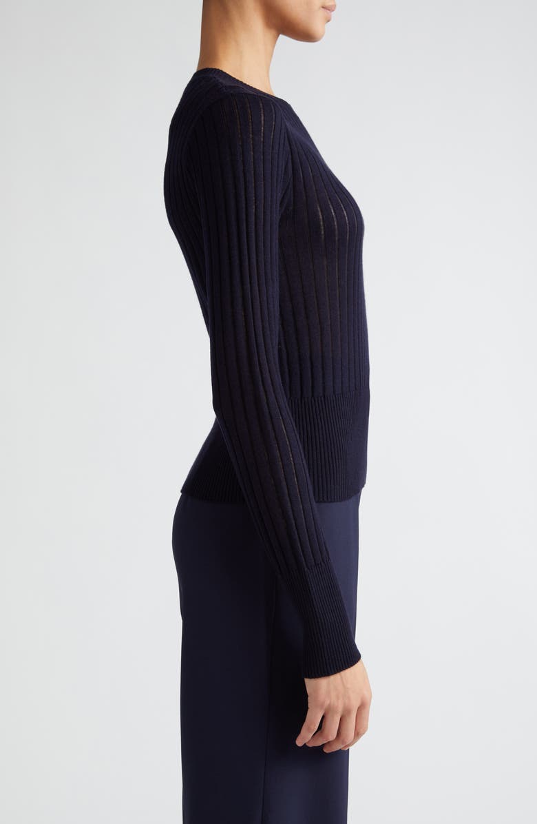 Max Mara Studio Funale Silk & Wool Rib Sweater, Alternate, color, 