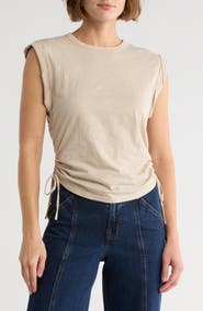 DKNY Jeans Ruched Knit Top