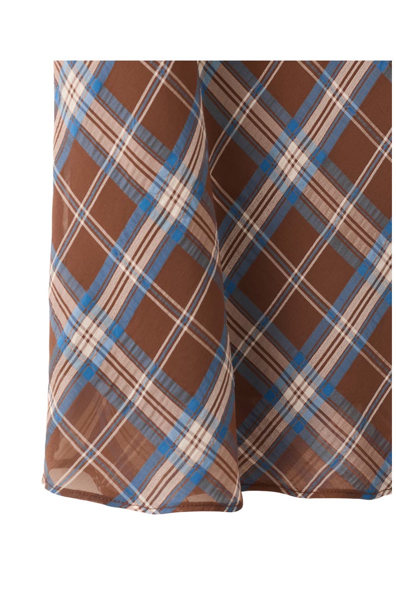 Check Midi Skirt, Alternate, color, BROWN