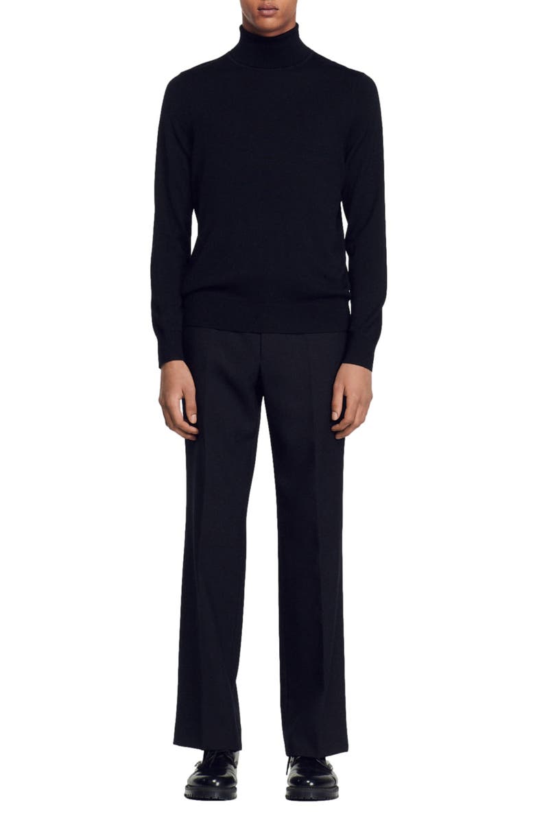 SANDRO Wool Turtleneck Sweater, Alternate, color, 