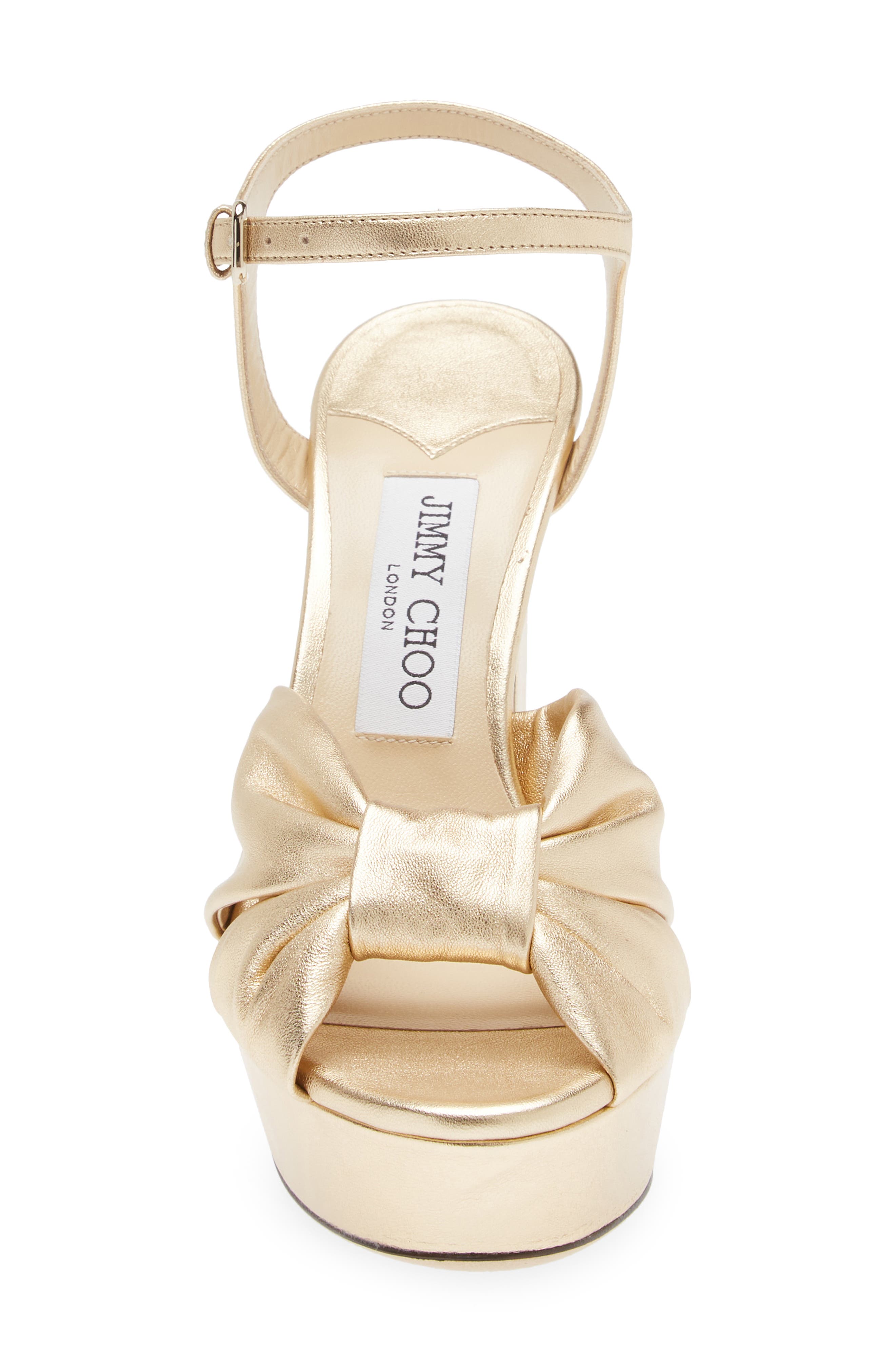 Jimmy Choo Heloise Metallic Platform Sandal, Alternate, color, Gold