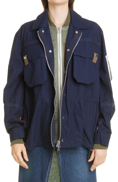 Men's Layered Mixed Media Jacket