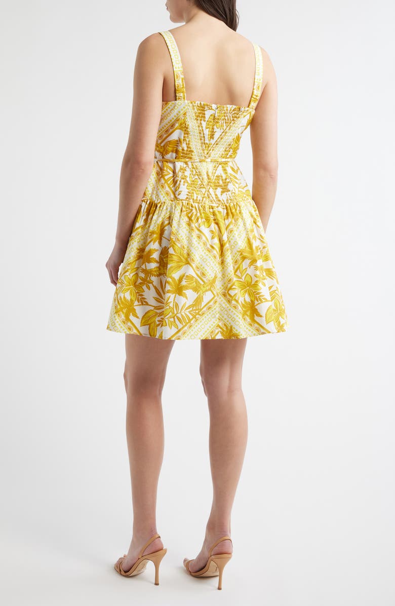 Julia Jordan Mixed Print Cotton Minidress, Alternate, color, Yellow Multi