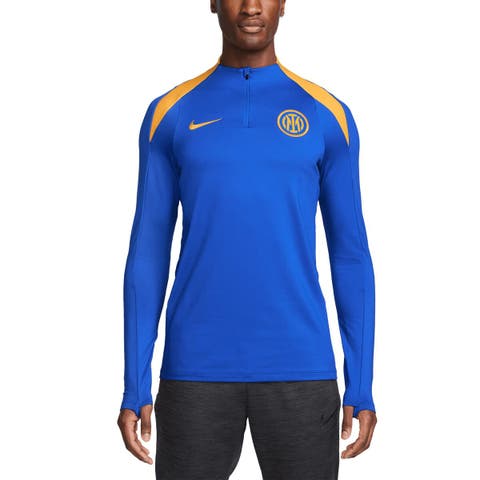 Men's Nike  Blue Inter Milan  2024/25 Third Strike Drill Performance Quarter-Zip Pullover Top