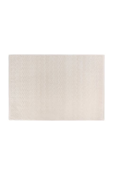 Chalk 60x90 Cm Cotton Zigzag Bath Mat
