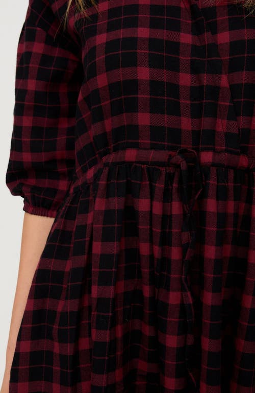 Turtledove London Organic Cotton Belle Dress In Red