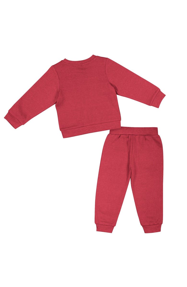 COLOSSEUM Girls Toddler Colosseum Crimson Alabama Crimson Tide Flower Power Fleece Pullover Sweatshirt & Pants, Alternate, color, 