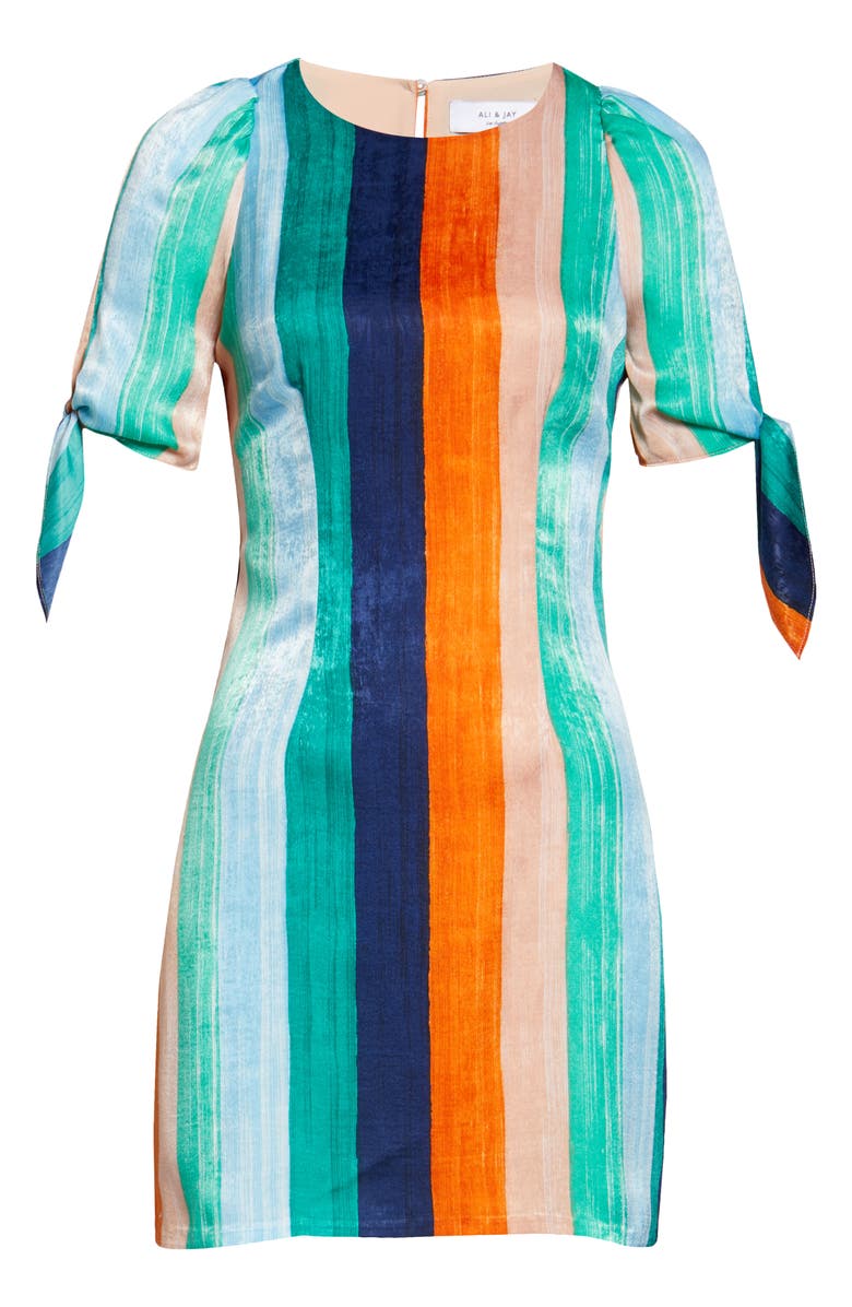 Ali 
Jay Golden Hour Stripe Satin Minidress, Alternate, color, Sunset