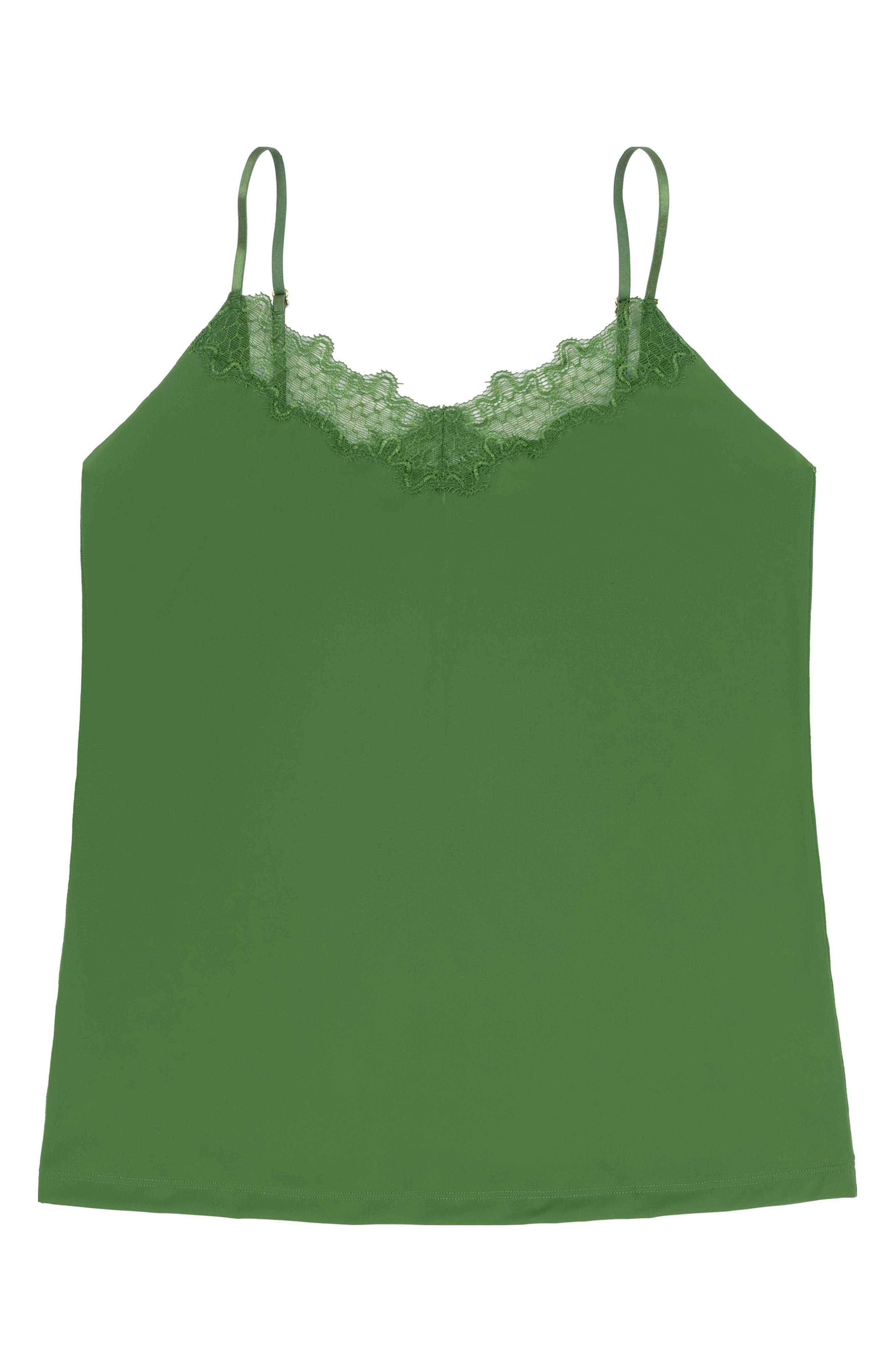 Uwila Warrior Soft Seamless Camisole with Lace in Kale 