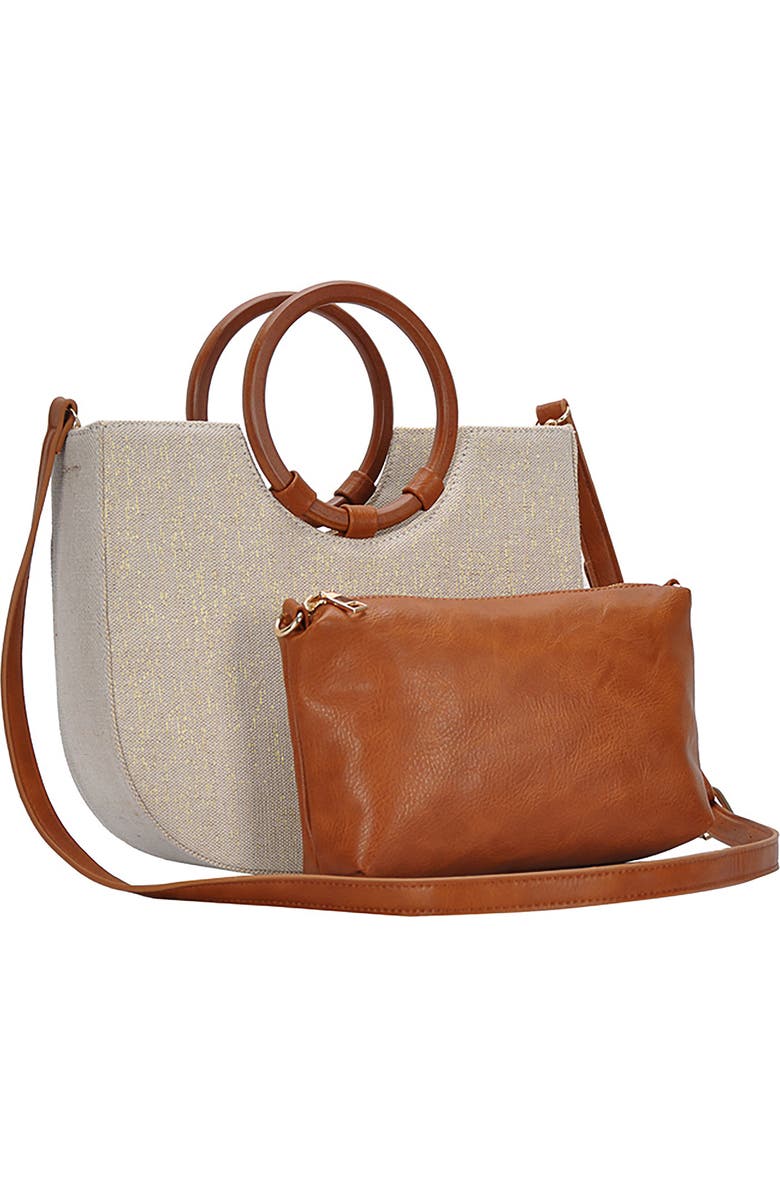 Antik Kraft Wood Handle Canvas Tote, Alternate, color,