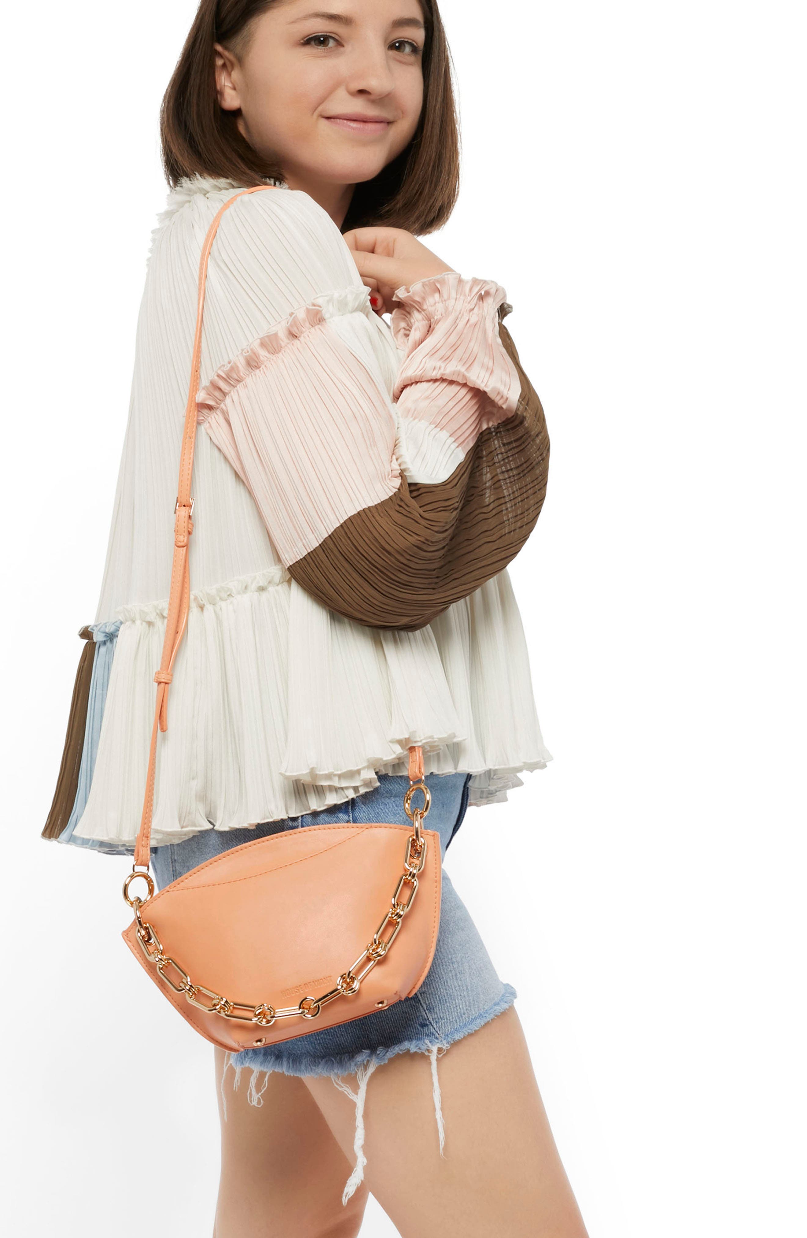 H.O.W. We Encourage Vegan Leather Crossbody Bag, Alternate, color, APRICOT