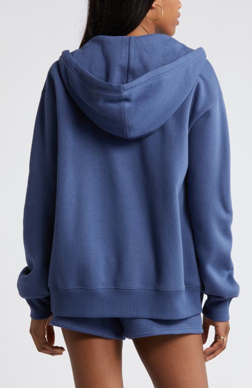 Bp. Oversize Zip Fleece Hoodie In Blue