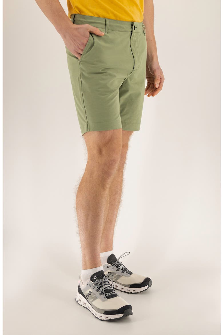 8-Inch Hybrid Chino Shorts, Alternate, color, OIL GREEN