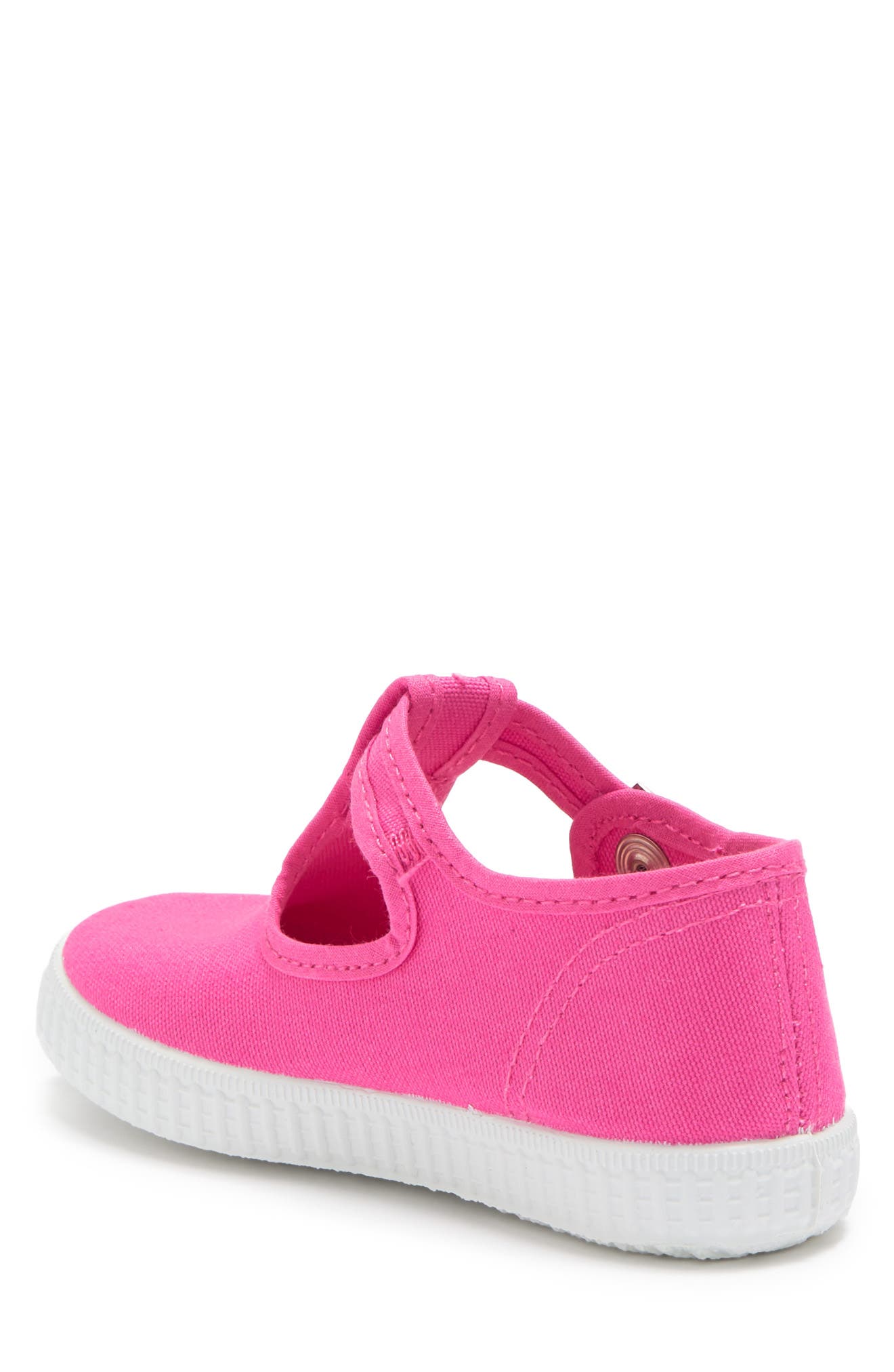 Canvas T-Strap Sneaker, Alternate, color, FUCHSIA