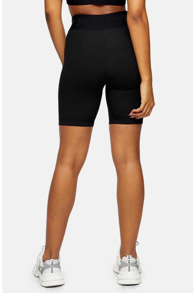 Ribbed Bike Shorts, Alternate, color, BLACK