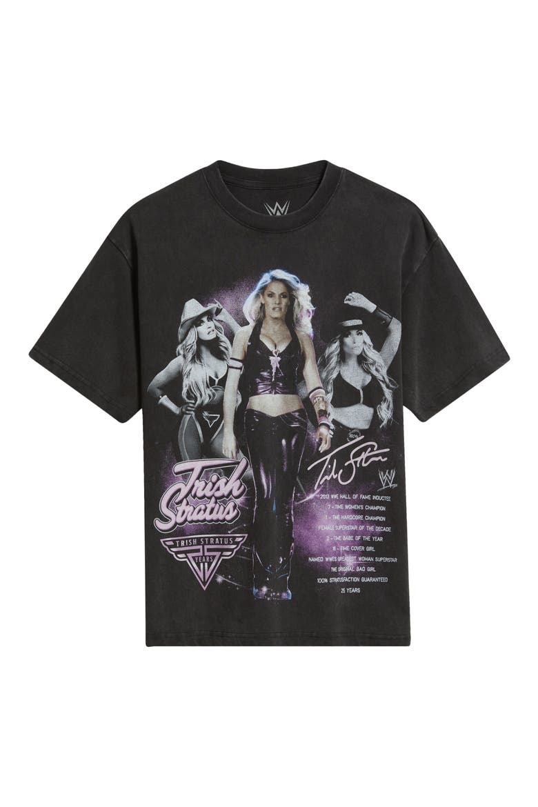 WWE Trish Stratus Graphic T-Shirt, Alternate, color, WASHED BLACK