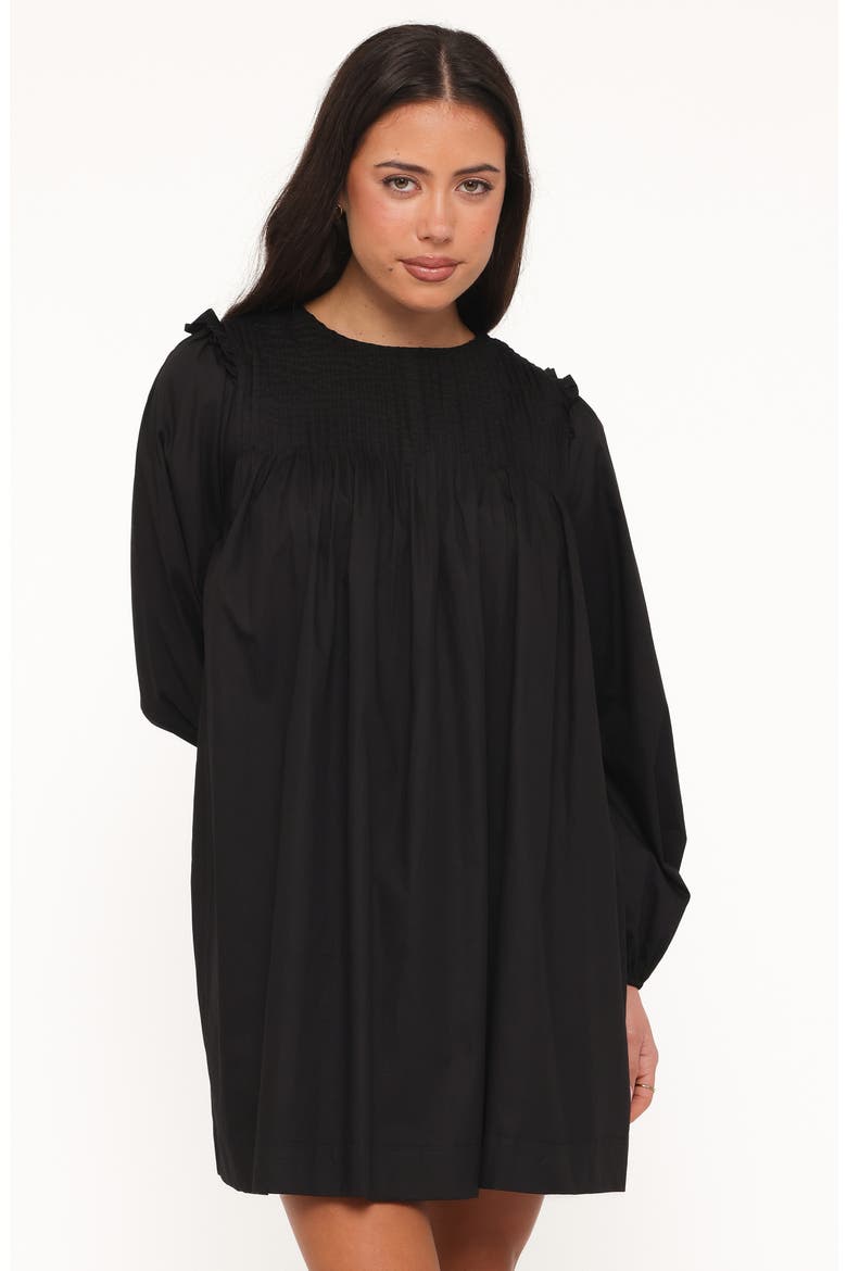 Wyatt Long Sleeve Minidress, Alternate, color, BLACK