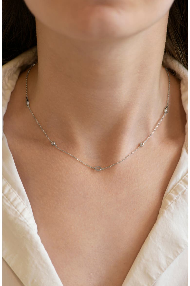 Classique Alice Necklace, Alternate, color, SILVER/ CLEAR TOPAZ