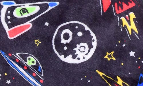 Iscream Unisex Out Of This World Plush Shorts - Big Kid In Space Multi