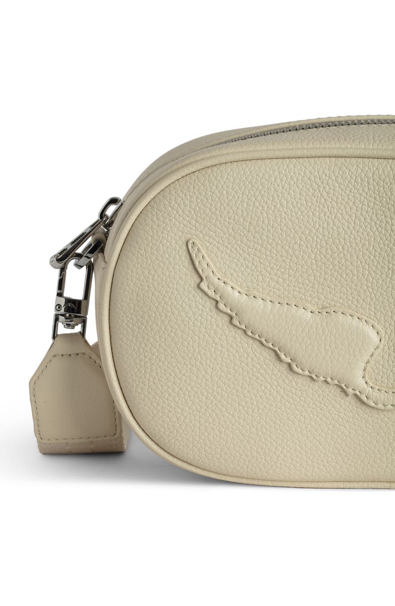 Zadig & Voltaire Rock With You Grained Leather Crossbody Bag, Alternate, color, Flash