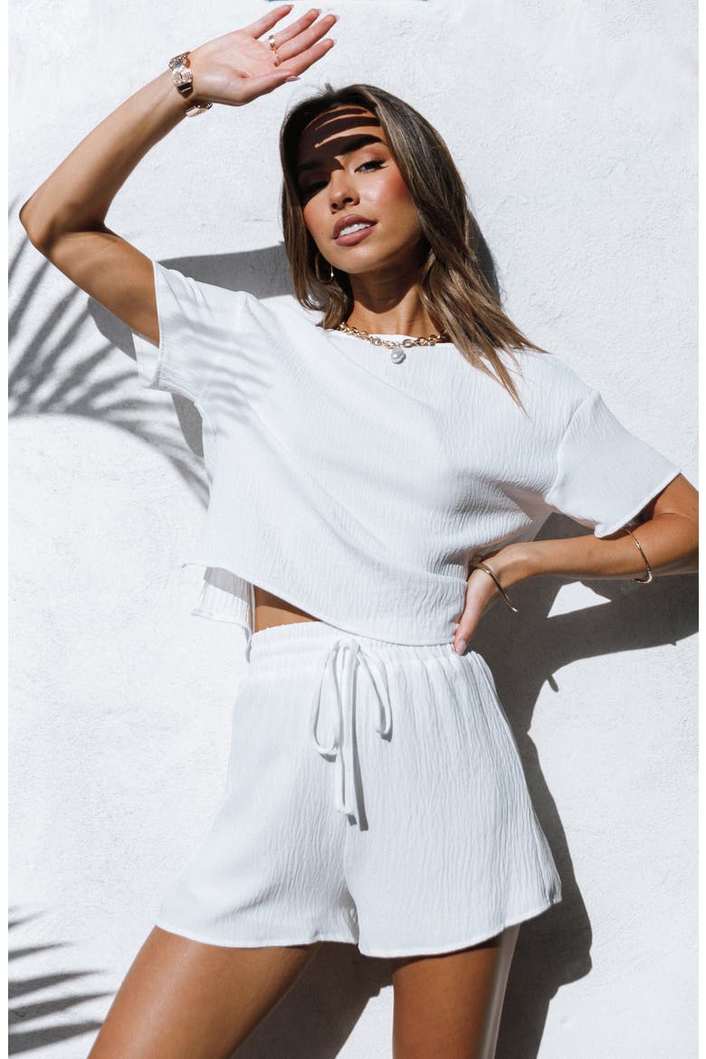 Ittai T-Shirt & High Waist Shorts Set, Alternate, color, WHITE