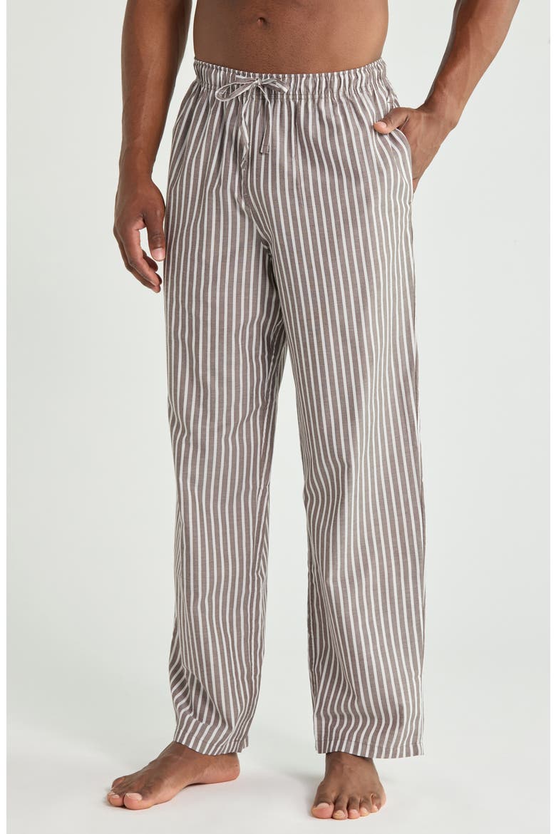 Plaid Pajama Pants, Main, color, BROWN BLUE DANNY STRIPE