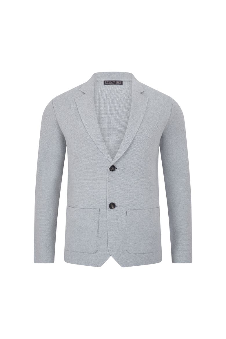 Midweight Cotton Deconstructed Blazer, Alternate, color, Lightgrey