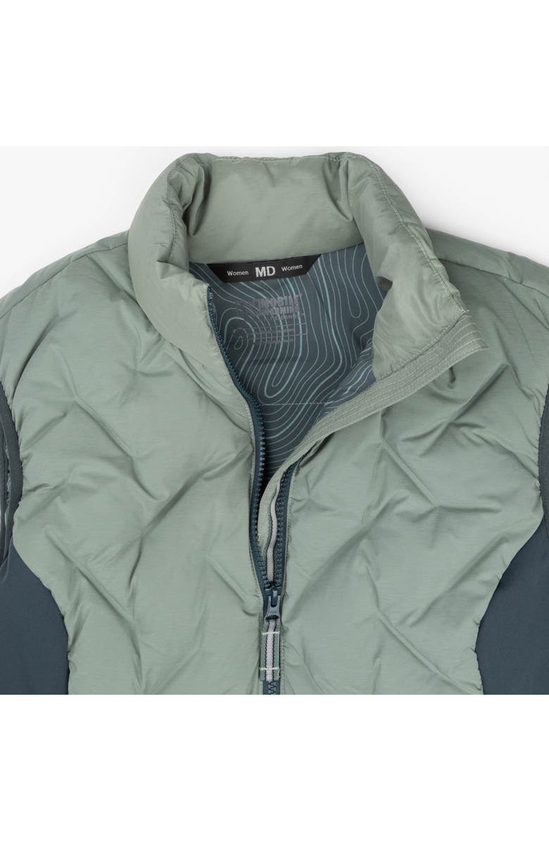 Mobile Warming Women's Natural Down Hybrid Heated Vest, Alternate, color, Sage/Olive