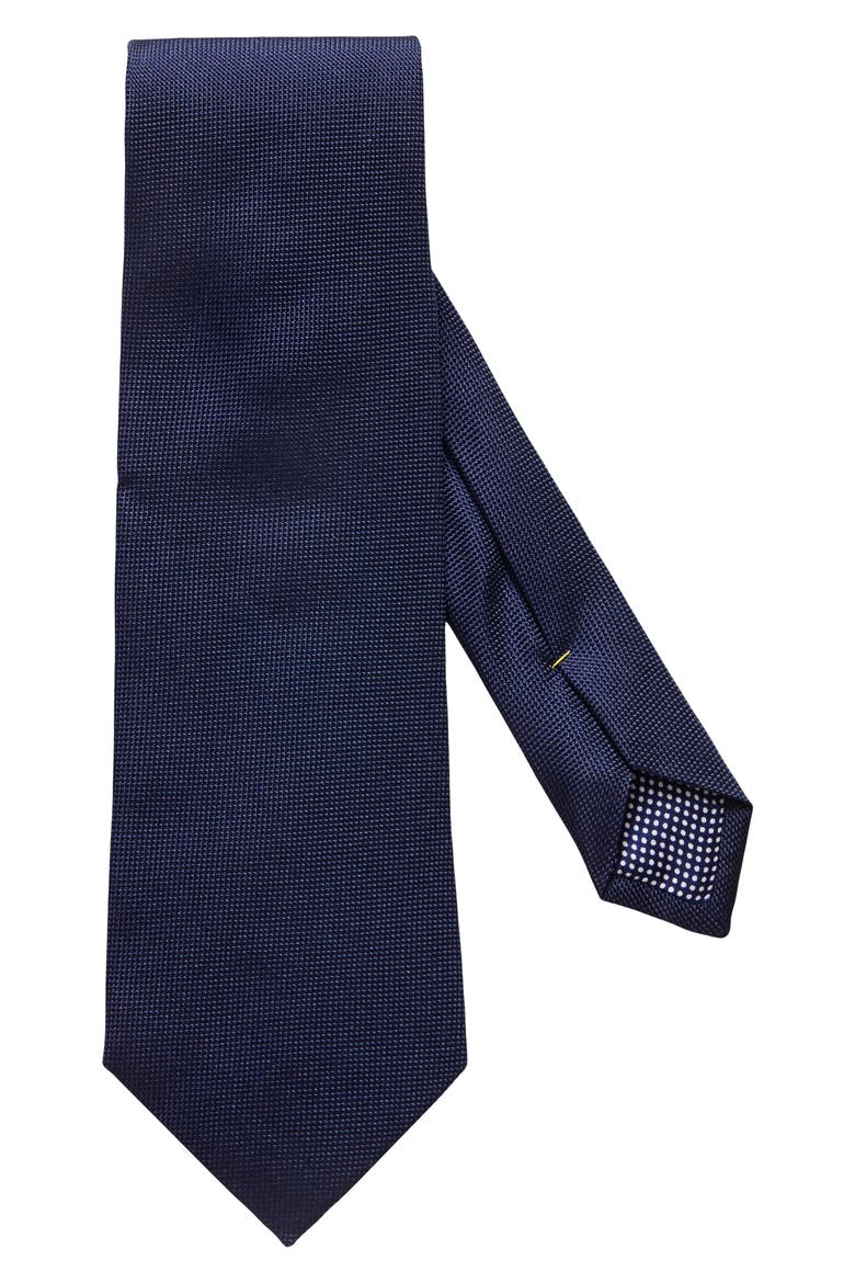 Solid Silk Tie, Main, color, NAVY