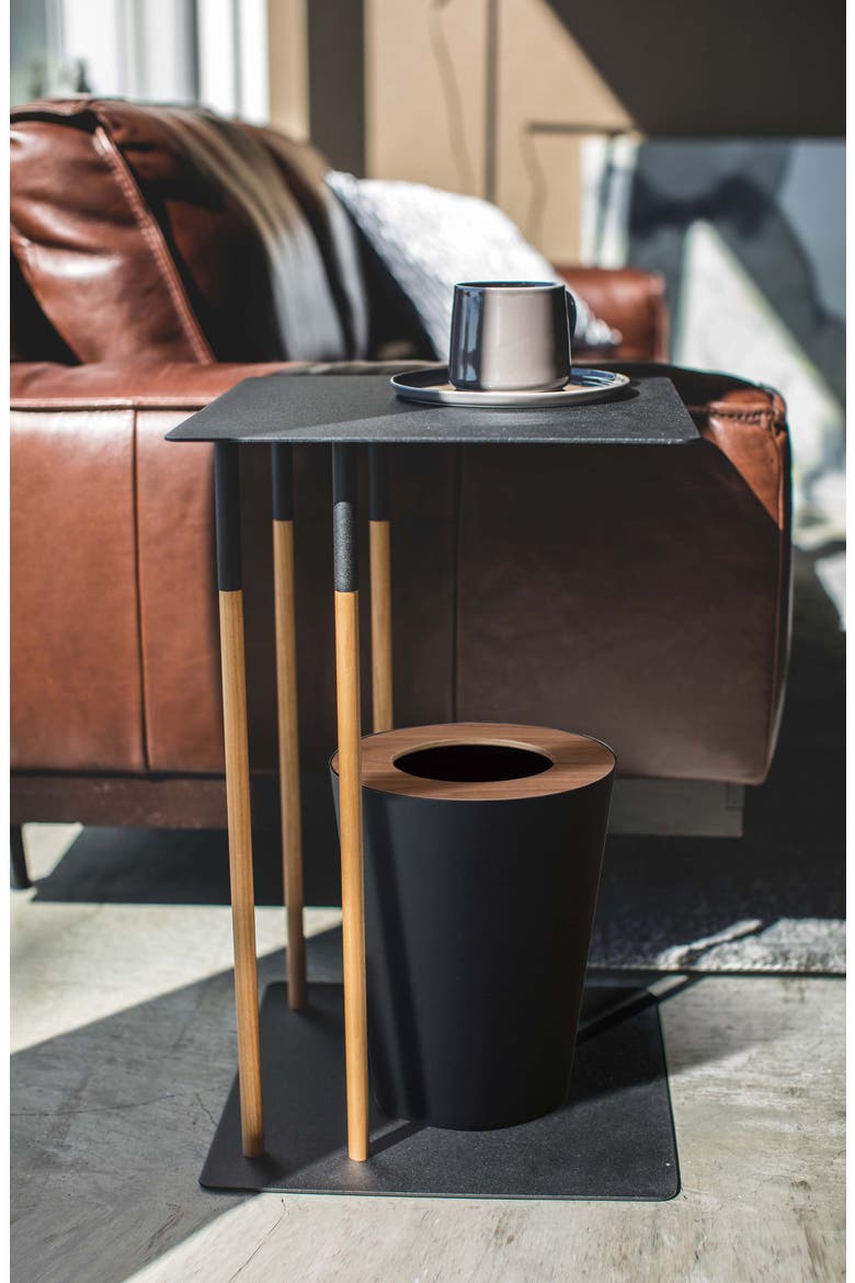 Sliding Side Table, Alternate, color, BLACK