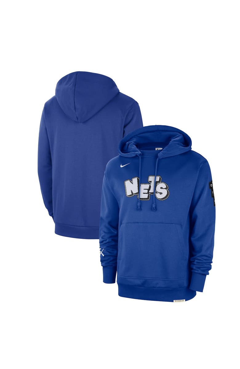 Nike Men's Nike Blue Brooklyn Nets 2023/24 City Edition Courtside Standard Issue Pullover Hoodie, Alternate, color, 