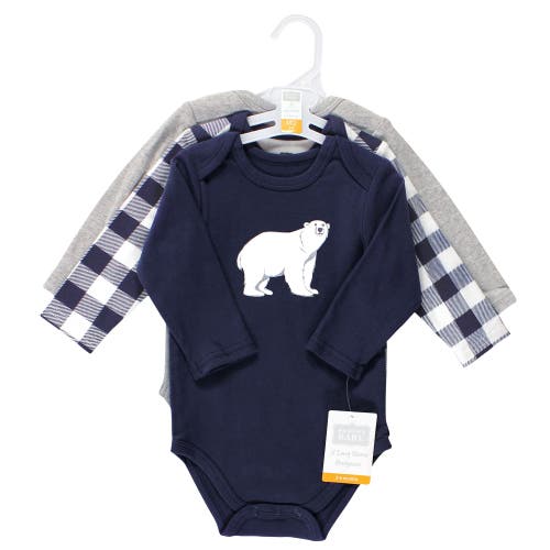 Hudson Baby Cotton Long-sleeve Bodysuits 3-pack In Multi