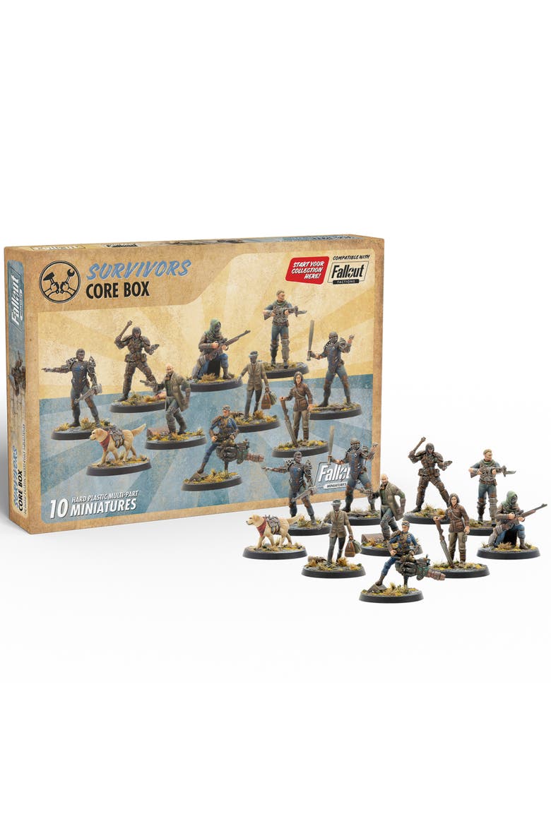 Modiphius Entertainment Fallout Miniatures Wasteland Survivors Core Box, Main, color, Multicolored