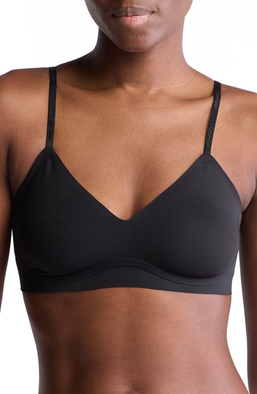 Calvin Klein Invisible Gel Wire Bralette in Black at Nordstrom, Size Medium