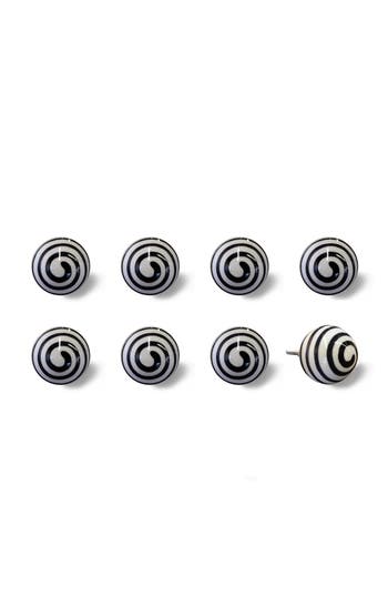 Kinetic 8-pack Knobs In While Swirl