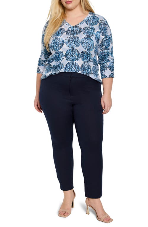 Nic + Zoe Nic+zoe Sand Dollar Supersoft Sweater In Blue Multi