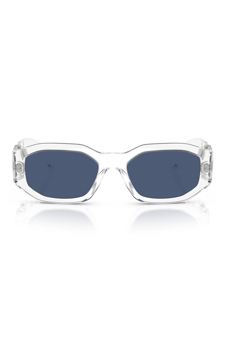 Biggie 53mm Round Sunglasses, Main, color, CRYSTAL