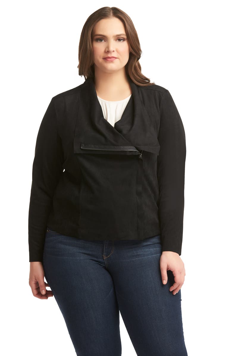 Tart Lemon Tart Sayna Moto Jacket, Alternate, color, Black