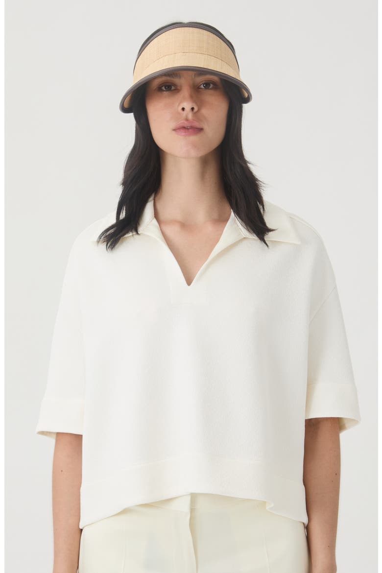 Micky Raffia Visor, Alternate, color, IVORY