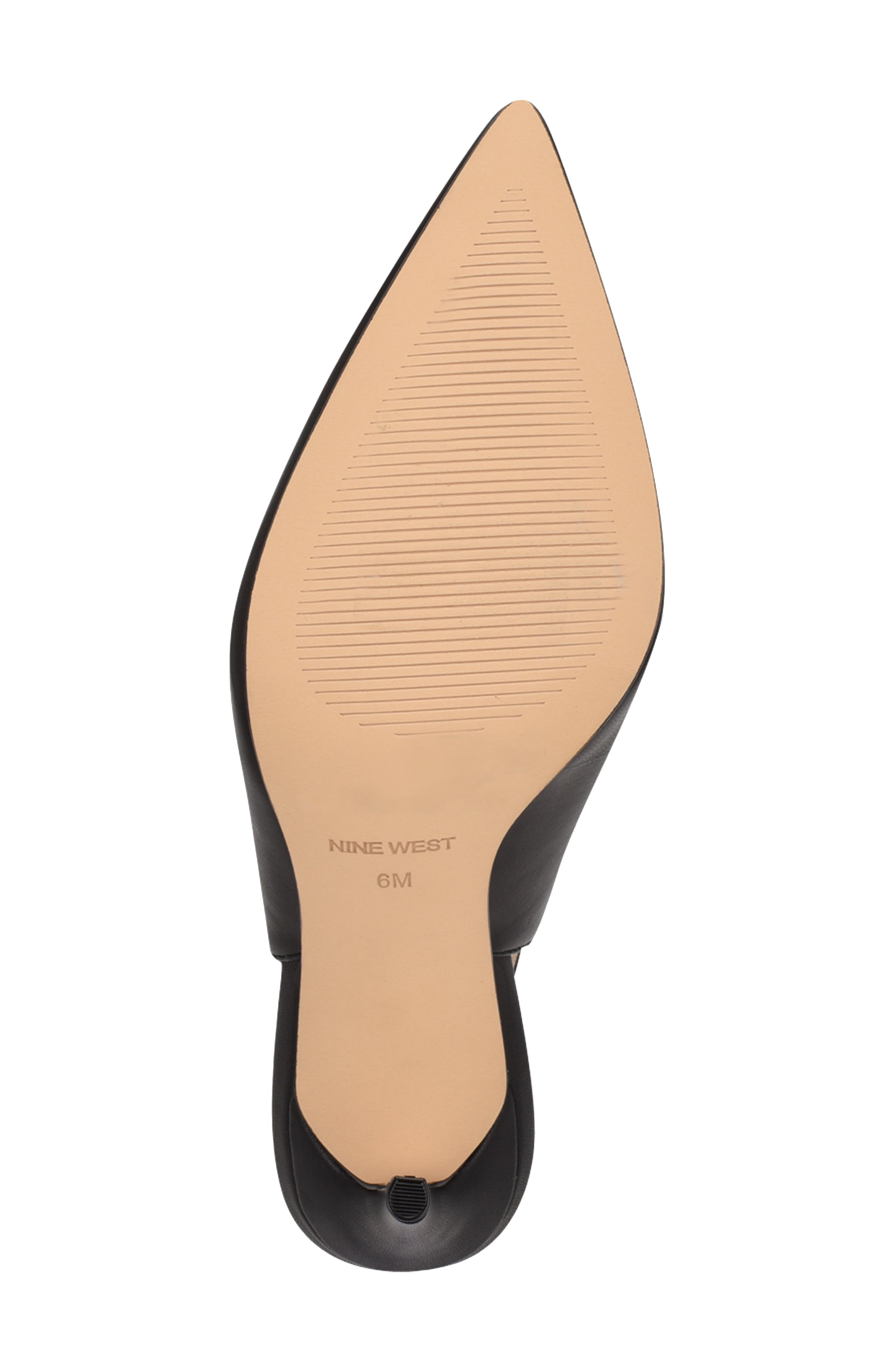 Nine West Feather Slingback Pump, Alternate, color, Black Leather