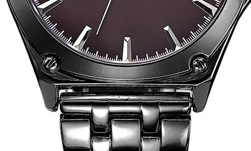 Geoffrey Beene Ez Change Bracelet Strap & Leather Strap Multifunction Watch, 41mm In Black