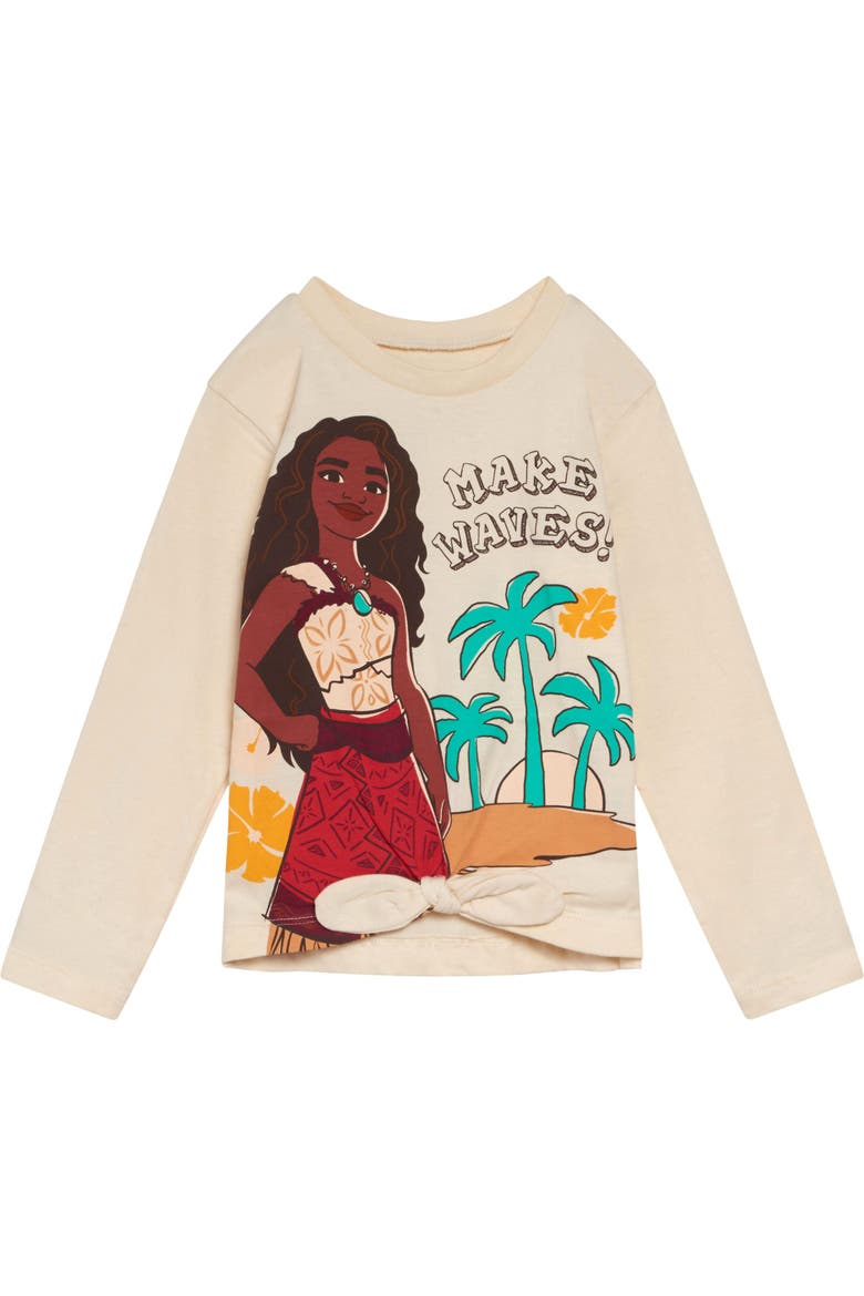 Moana 2-Pack Long Sleeve T-Shirts, Alternate, color, Cream Green Moana