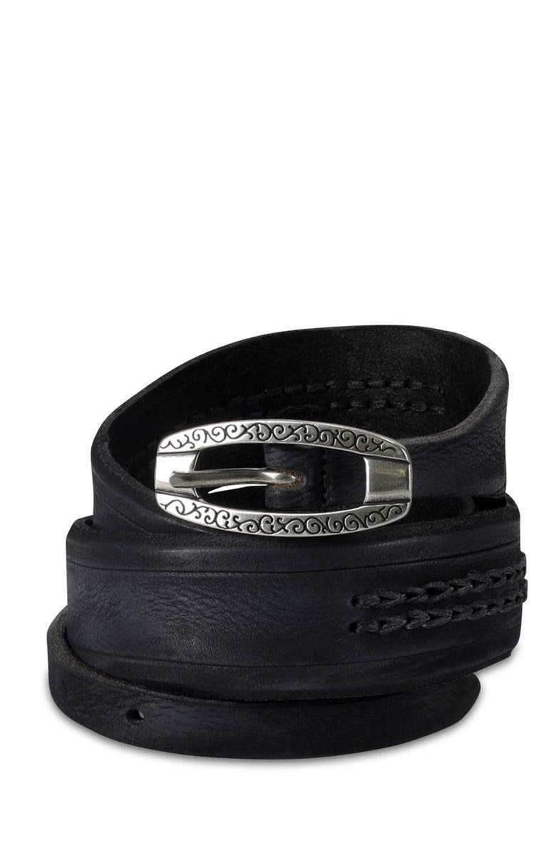 Fortela Che Essential Leather Belt, Alternate, color, Black