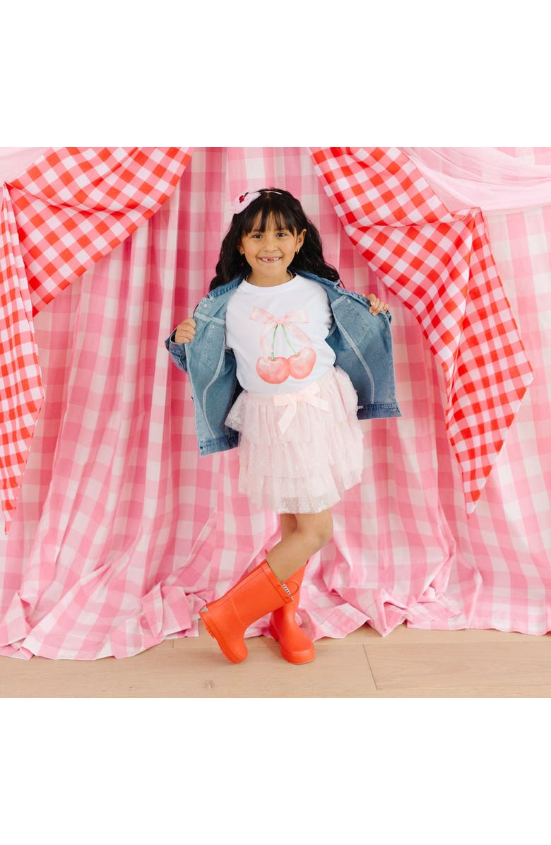 Sweet Wink Cherry Sequin Patch Denim Jacket, Alternate, color, Denim